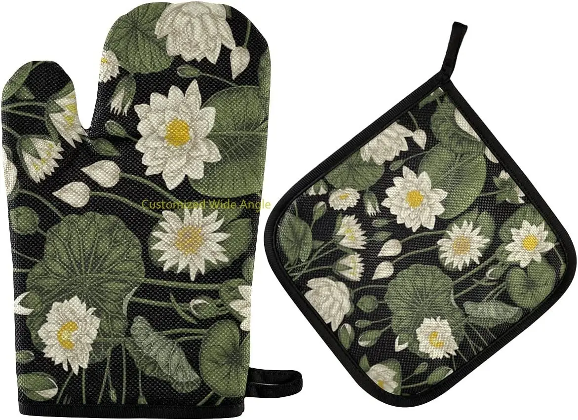 Lotus and Water Lilies Oven Mitts and Pot Holders Insulated Gloves & Kitchen Counter Safe Mats for Cooking BBQ Baking Grilling
Lotus and Water Lilies Oven Mitts and Pot Holders Insulated Gloves & Kitchen Counter Safe Mats for Cooking BBQ Baking Grilling