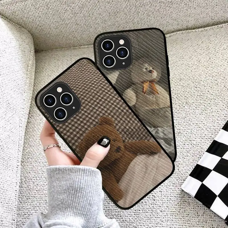 Cute doll Bear Phone Case Hard Leather Case for iPhone 11 12 13 Mini Pro Max 8 7 Plus SE 2020 X XR XS Coque
Cute doll Bear Phone Case Hard Leather Case for iPhone 11 12 13 Mini Pro Max 8 7 Plus SE 2020 X XR XS Coque