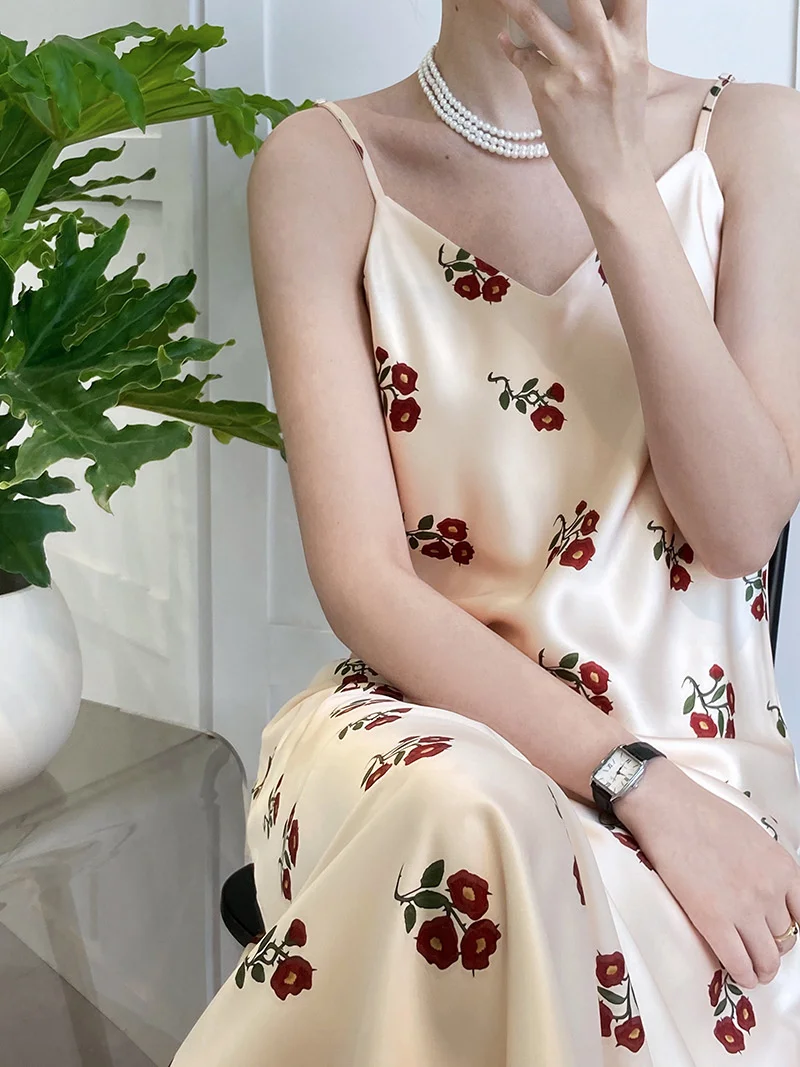 Flower Print Camis Dress Beige Summer Slim Sexy Floral Casual Women Suspender Dress
Flower Print Camis Dress Beige Summer Slim Sexy Floral Casual Women Suspender Dress