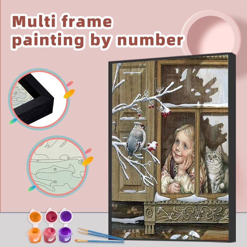 CHENISTORY Painting By Numbers With Multi Aluminium Frame Kits DIY Girl Scenery Canvas Wall Art Oil Painting Coloring By Numbers
CHENISTORY Painting By Numbers With Multi Aluminium Frame Kits DIY Girl Scenery Canvas Wall Art Oil Painting Coloring By Numbers