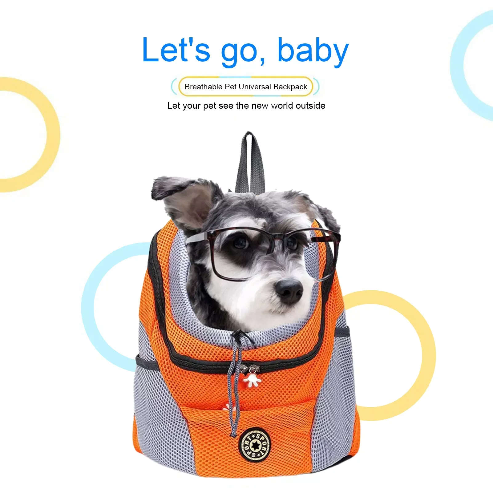 

Портативный рюкзак 2022JMT для домашних животных, дорожная сумка на плечо для маленьких собак и кошек, с дышащей сеткой и дизайном на голову