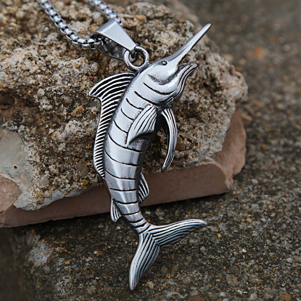 Punk Stainless Steel Swordfish Necklace Pendant Men Women Fashion Nightclub Rock Biker Chain Necklace Jewelry Gift Wholesale
Punk Stainless Steel Swordfish Necklace Pendant Men Women Fashion Nightclub Rock Biker Chain Necklace Jewelry Gift Wholesale