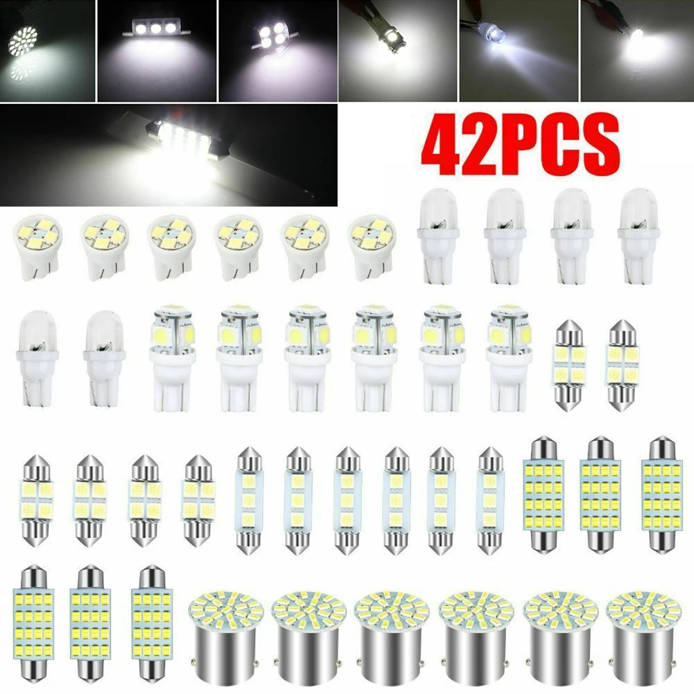 42Pcs Car Interior Combo LED Map Dome Door Trunk License Plate Light Bulbs White Car Accessories High-quality Reading Lights
42Pcs Car Interior Combo LED Map Dome Door Trunk License Plate Light Bulbs White Car Accessories High-quality Reading Lights