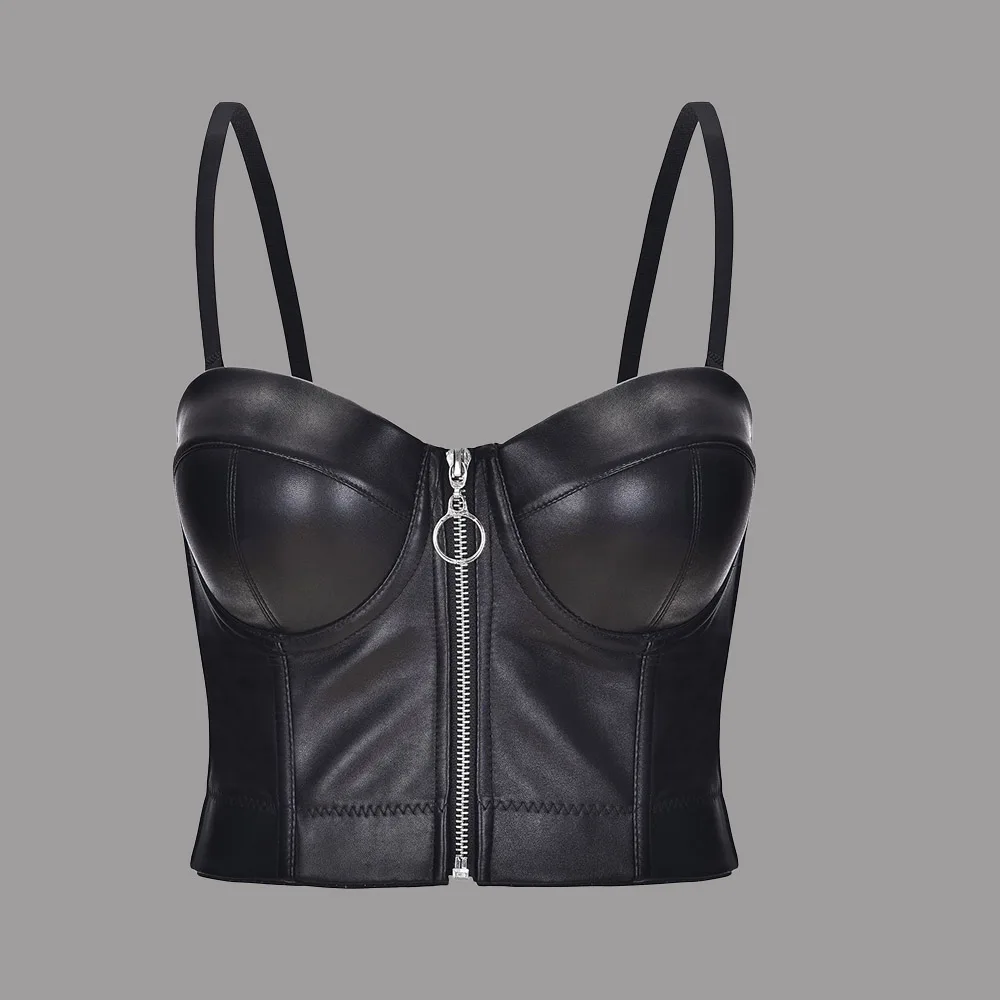 Rosetic Women Tank Top Leather Black Pu Sexy Crop Top Summer Gothic Tops Female Punk Party Clubwear Black Plus Size Streetwear
Rosetic Women Tank Top Leather Black Pu Sexy Crop Top Summer Gothic Tops Female Punk Party Clubwear Black Plus Size Streetwear