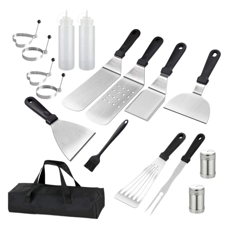 

18Pcs Outdoor Griddle Accessories Kit For Blackstone Grill Griddle Spatula Scraper Combination Home Cooking Accessories