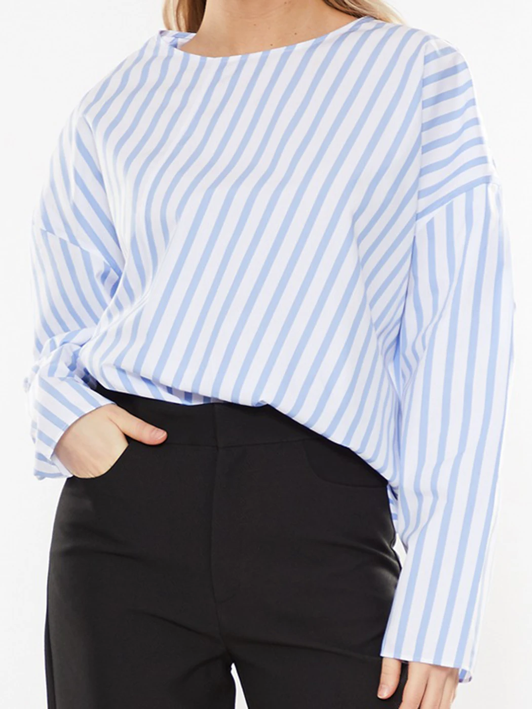 Jyate Casual Striped Women's Blouse Loose Spring Cotton Shirts Irregular Round Neck Designer Long Sleeve Minimalist Top Women
Jyate Casual Striped Women's Blouse Loose Spring Cotton Shirts Irregular Round Neck Designer Long Sleeve Minimalist Top Women