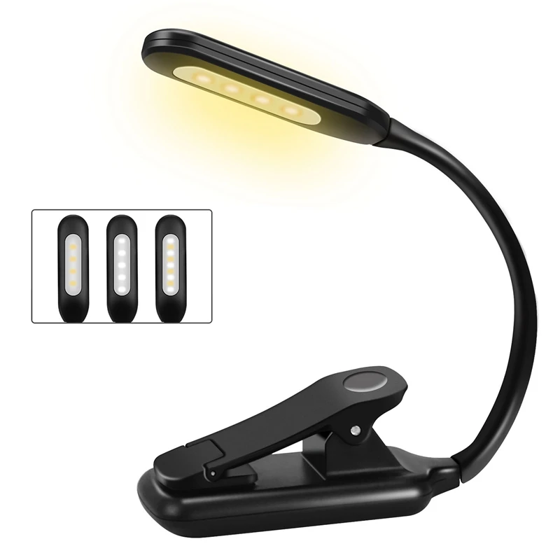 Rechargeable Reading Light For Reading In Bed With 3 Brightness, Easy Clip On Reading Lamp
Rechargeable Reading Light For Reading In Bed With 3 Brightness, Easy Clip On Reading Lamp