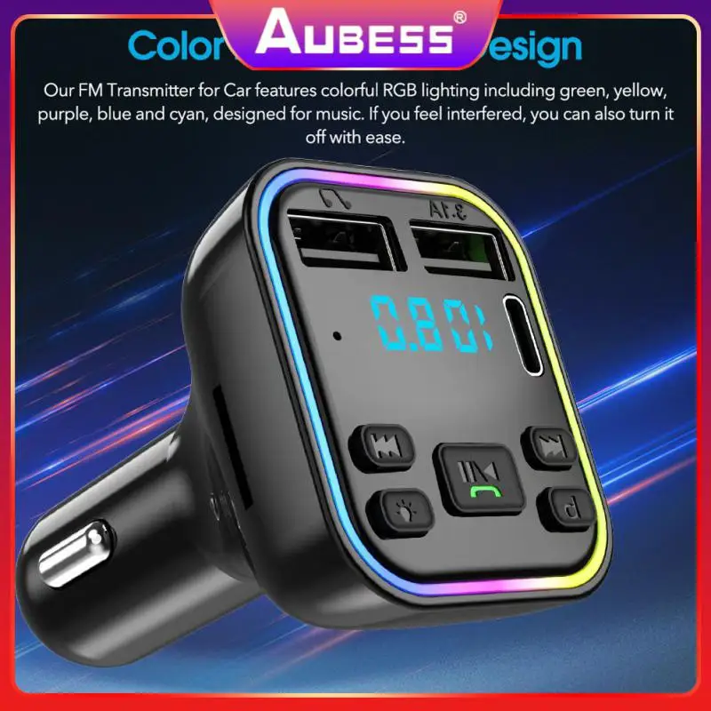 Multifunction Car 5.0 Fm Transmitter Colorful Ambient Light Car Charger Mp3 Modulator Player Pd Type-c Dual Usb 3.1a
Multifunction Car 5.0 Fm Transmitter Colorful Ambient Light Car Charger Mp3 Modulator Player Pd Type-c Dual Usb 3.1a