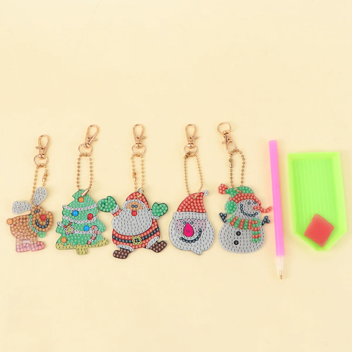 5pcs Christmas Rhinestone Keychains Purse Charms Christmas Full Drill Keychain Christmas Tree Ornament 5D Diy Keychain
5pcs Christmas Rhinestone Keychains Purse Charms Christmas Full Drill Keychain Christmas Tree Ornament 5D Diy Keychain