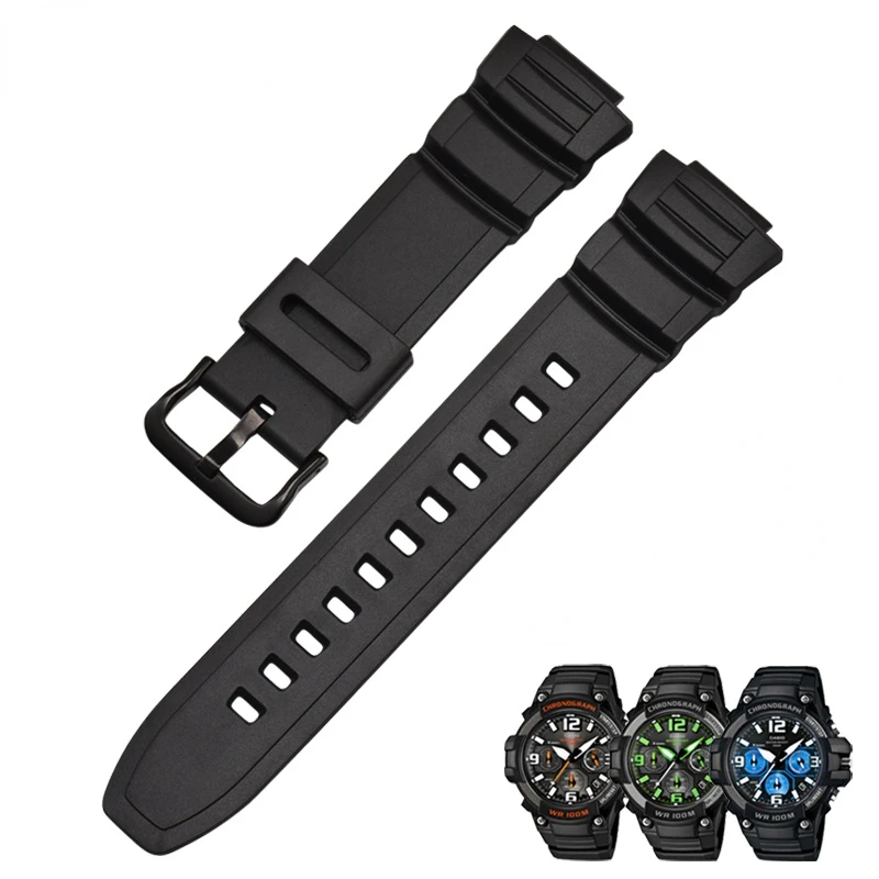 For Casio 5434 MCW-100H/110h W-S220 HDD-S100 Series Waterproof Sweat-Proof Resin Watch Strap Accessories 16mm Wrist Strap
For Casio 5434 MCW-100H/110h W-S220 HDD-S100 Series Waterproof Sweat-Proof Resin Watch Strap Accessories 16mm Wrist Strap