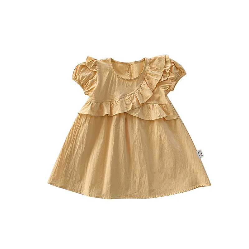 2-7year Summer Girl Clothes Baby Dresses Solid color leisure Short sleeve Cotton Newborn Princess Dress
2-7year Summer Girl Clothes Baby Dresses Solid color leisure Short sleeve Cotton Newborn Princess Dress