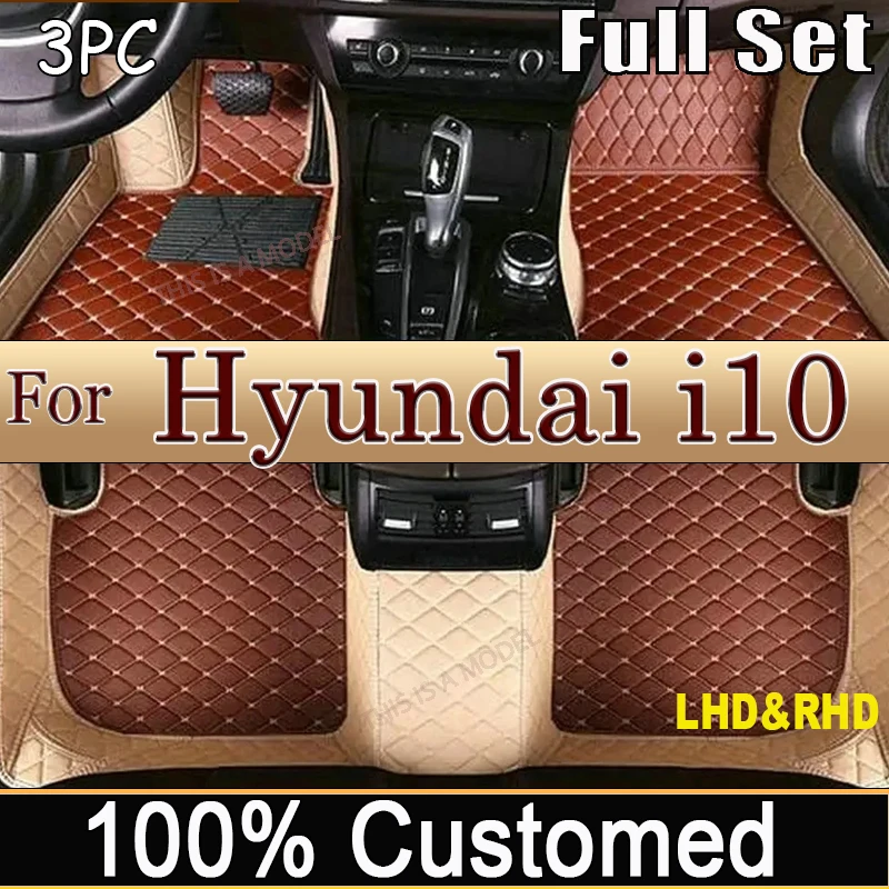 Автомобильные коврики для Hyundai i10 BA Gran Metro Taxi Xcent IA 2014 ~ 2019 кожаный коврик