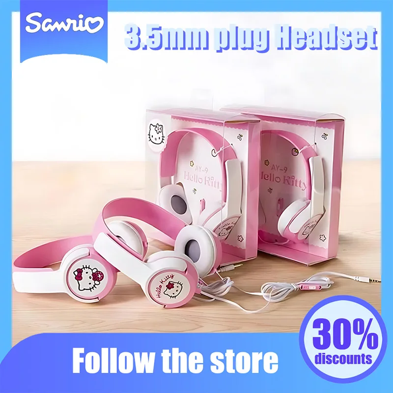Kawaii Sanrio Anime 3.5mm Plug Headphone Cute Hello Kitty Cartoon Portable With Microphone Headphone Originality Children Gifts
Kawaii Sanrio Anime 3.5mm Plug Headphone Cute Hello Kitty Cartoon Portable With Microphone Headphone Originality Children Gifts