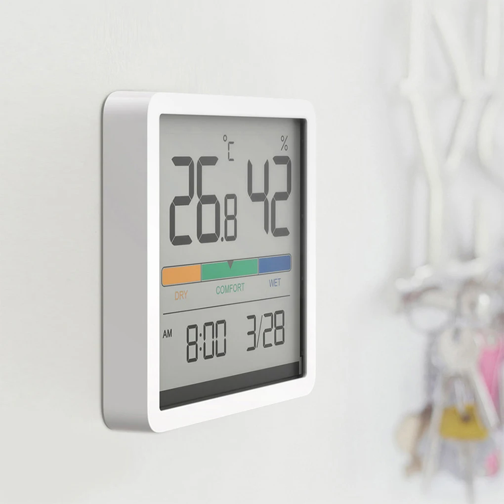 5-in-1 Thermometer Bedroom Indoor Hygrometer Temperature Humidity Meter Gauge Attachable Time Date Clock Office
5-in-1 Thermometer Bedroom Indoor Hygrometer Temperature Humidity Meter Gauge Attachable Time Date Clock Office