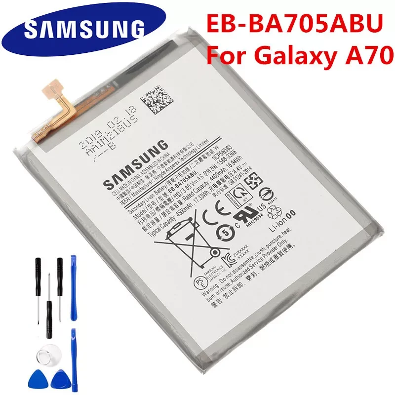 100% Original Battery EB-BA705ABU For Samsung Galaxy A70 A705 SM-A705 A705FN SM-A705W Replacement Phone 4500mAh batteria Akku
100% Original Battery EB-BA705ABU For Samsung Galaxy A70 A705 SM-A705 A705FN SM-A705W Replacement Phone 4500mAh batteria Akku