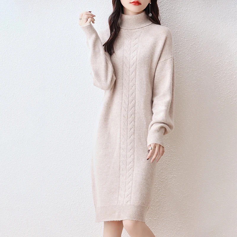 Женский свитер из 100% шерсти на осень и зиму, модный Свободный Повседневный пуловер в новом стиле, длинный женский свитер, вязаные топы оверсайз
Женский свитер из 100% шерсти на осень и зиму, модный Свободный Повседневный пуловер в новом стиле, длинный женский свитер, вязаные топы оверсайз