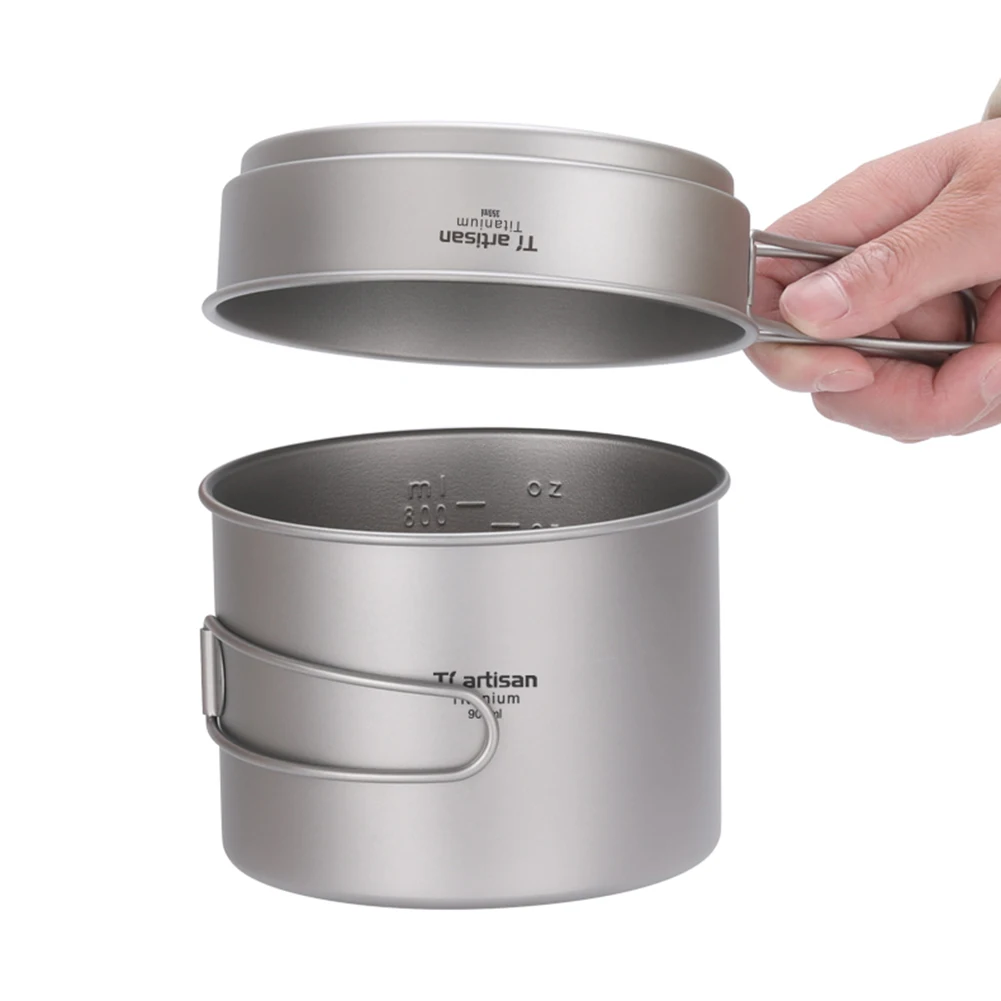 Camping Titanium Cookware Set Ultralight Pot Fry Pan Kit With Foldable Handle Mug Cup Outdoor Camping Hiking Picnic Accessories
Camping Titanium Cookware Set Ultralight Pot Fry Pan Kit With Foldable Handle Mug Cup Outdoor Camping Hiking Picnic Accessories