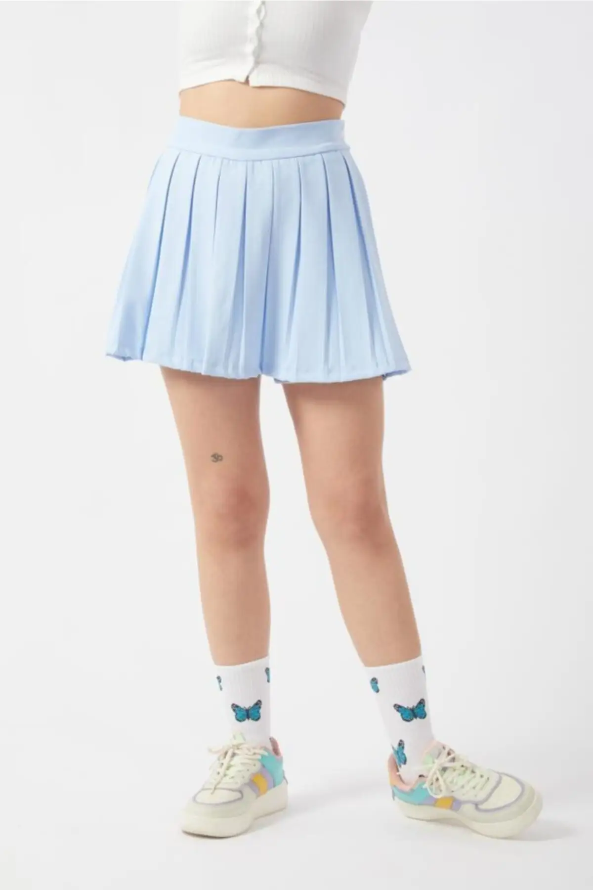Women's Skirt Light Blue Shorts Pleated Skirt Summer Cute Style Empire Slim Folds Above Knee Sexy Mini Skirts
Women's Skirt Light Blue Shorts Pleated Skirt Summer Cute Style Empire Slim Folds Above Knee Sexy Mini Skirts