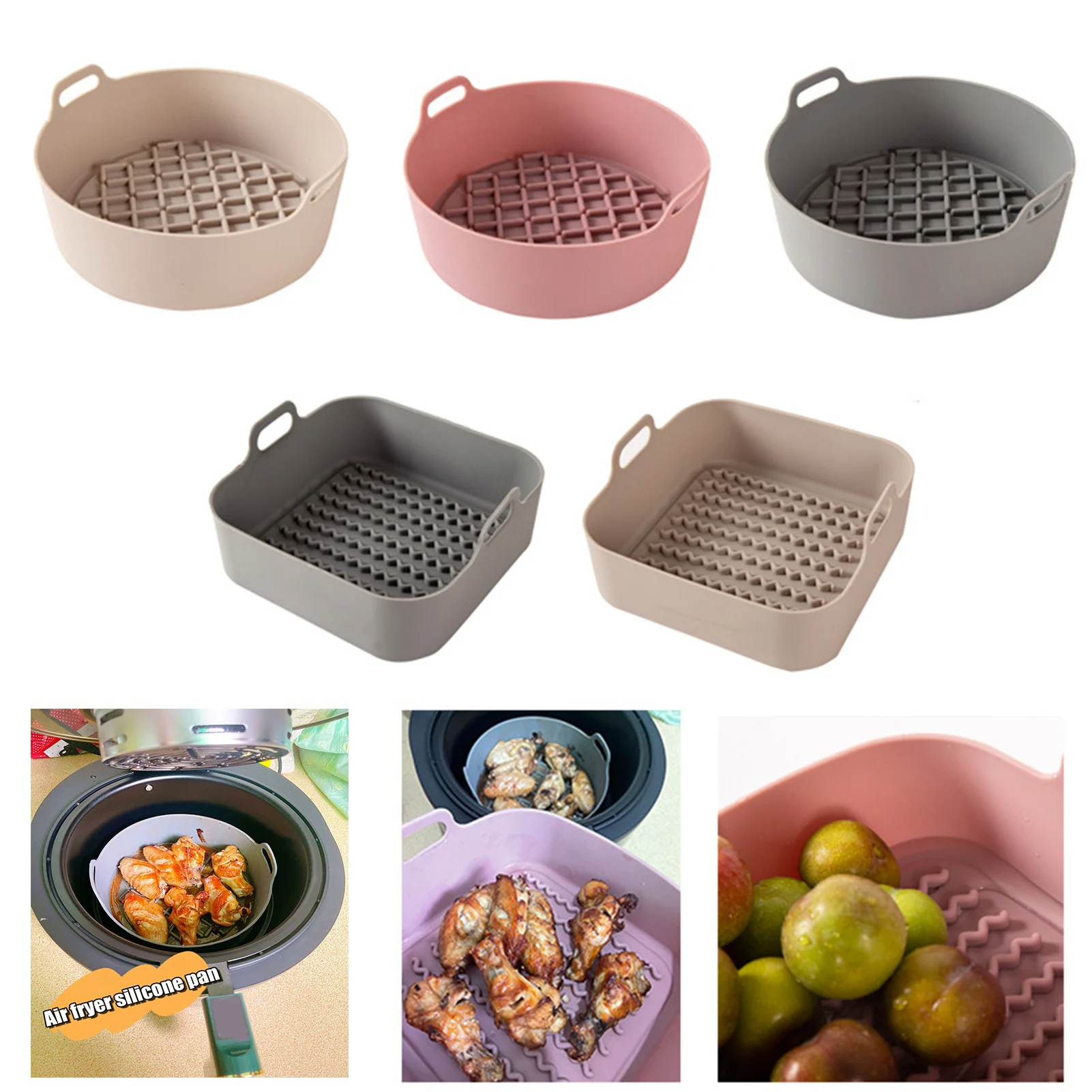 Thickened Silicone Grill Pan FOR Air Fryer High Temperature Resistant Electric Oven Microwave Air Fryer Grill Baking Tray Square
Thickened Silicone Grill Pan FOR Air Fryer High Temperature Resistant Electric Oven Microwave Air Fryer Grill Baking Tray Square