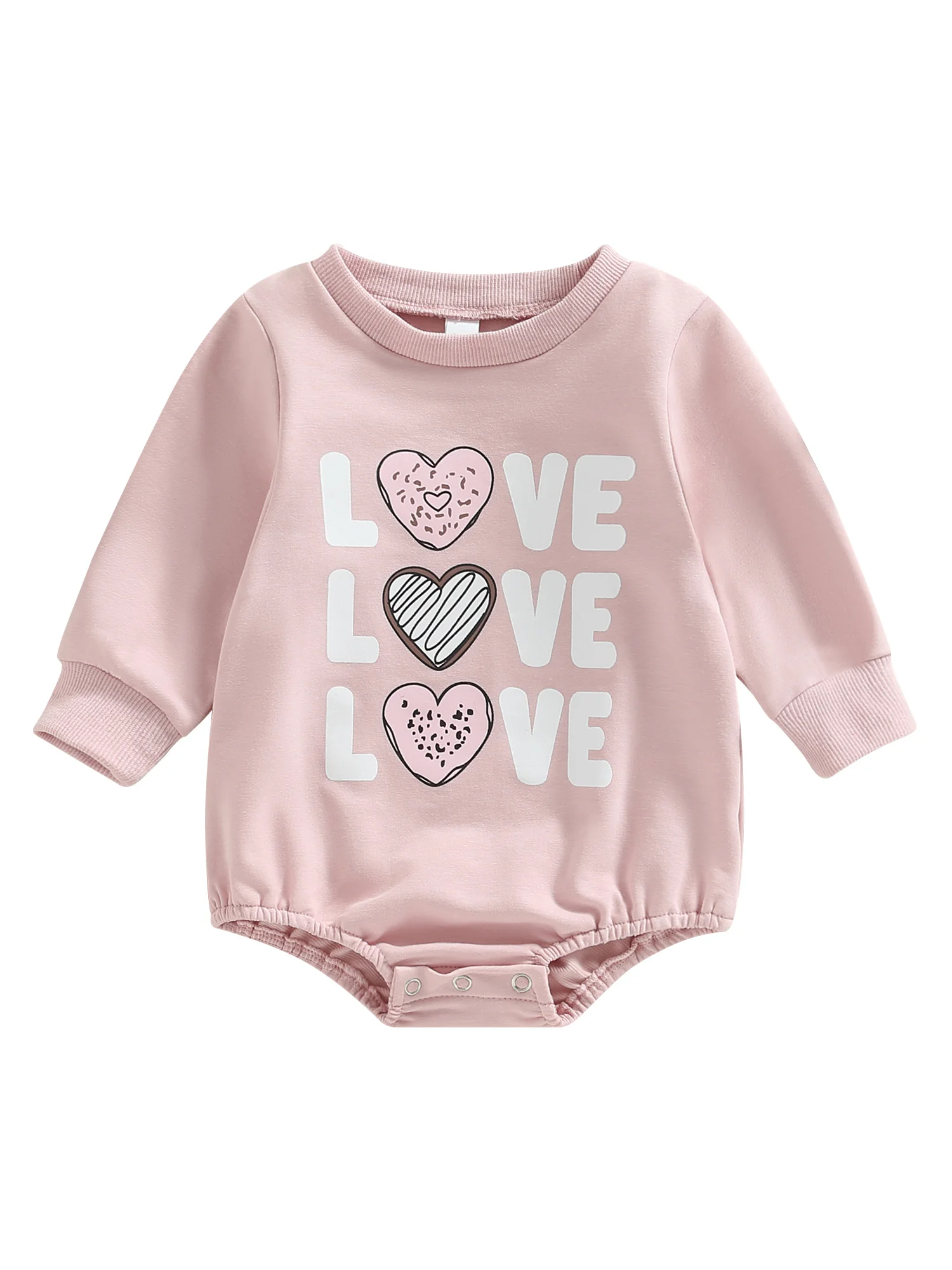 Baby Girls Spring Autumn Casual Romper Pink Long Sleeve O Neck Letter Heart Print Playsuit
Baby Girls Spring Autumn Casual Romper Pink Long Sleeve O Neck Letter Heart Print Playsuit