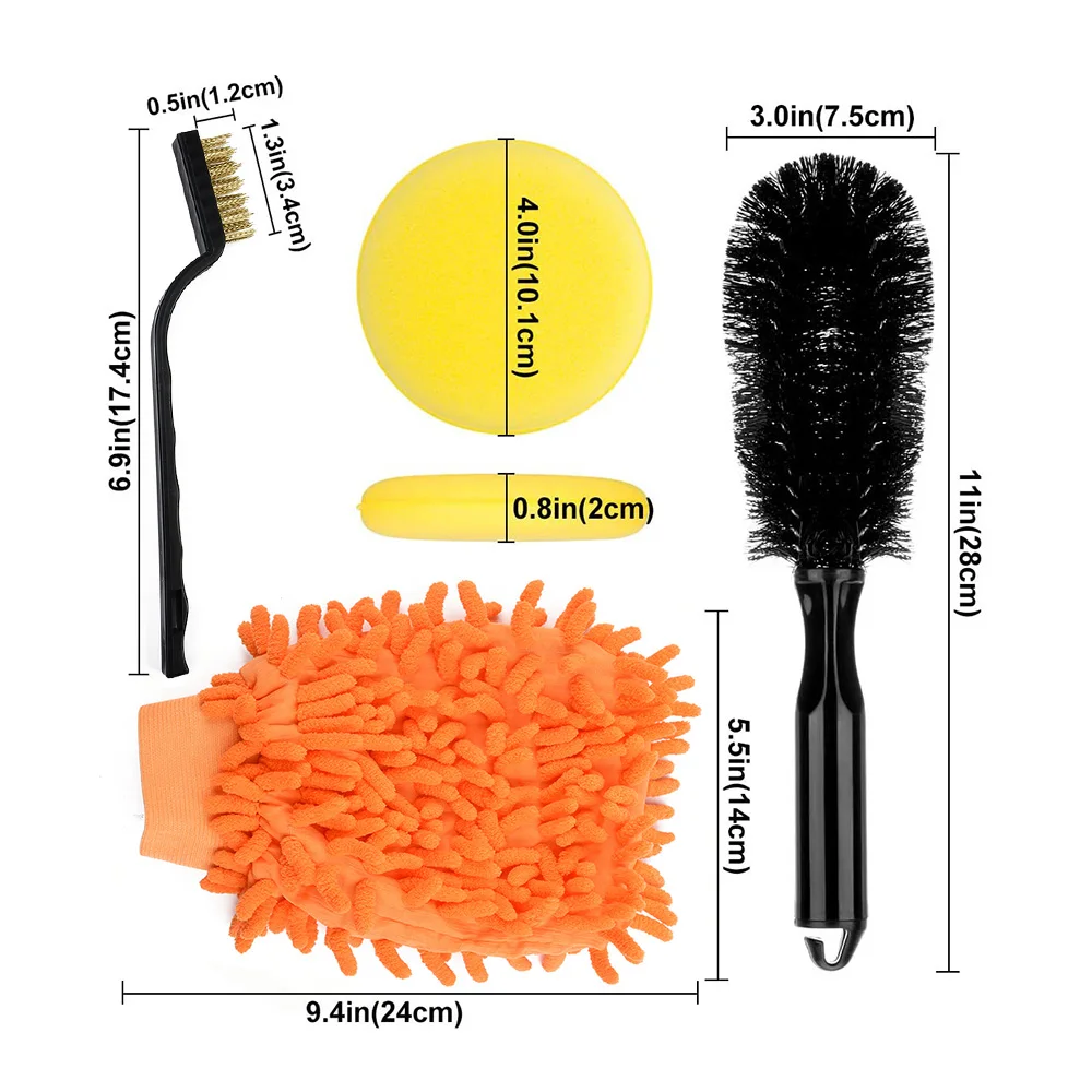 12pcs Car Detailing Brush Sponge Wire Bristles Car Wash Gloves Tire Brush Kit Truck Vehicle Auto Wheel Rims Cleaning Tool
12pcs Car Detailing Brush Sponge Wire Bristles Car Wash Gloves Tire Brush Kit Truck Vehicle Auto Wheel Rims Cleaning Tool