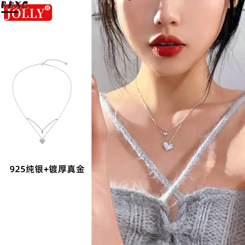 925 Sterling Love Necklace Women's Double-layer Advanced Design Sense Minority Light Luxury Collarbone Chain Chain New in 2022
925 Sterling Love Necklace Women's Double-layer Advanced Design Sense Minority Light Luxury Collarbone Chain Chain New in 2022