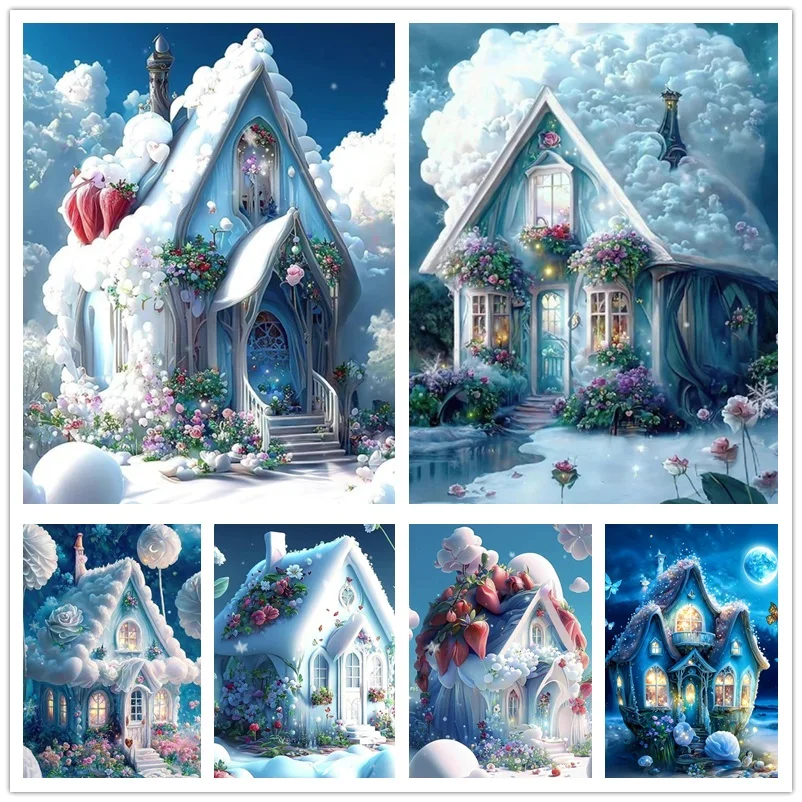 5D Diamond Painting Set Snow House Full Square Round Rhinestones Embroidery Kits Cross Stitch Pictures Home Wall Decoration 
5D Diamond Painting Set Snow House Full Square Round Rhinestones Embroidery Kits Cross Stitch Pictures Home Wall Decoration