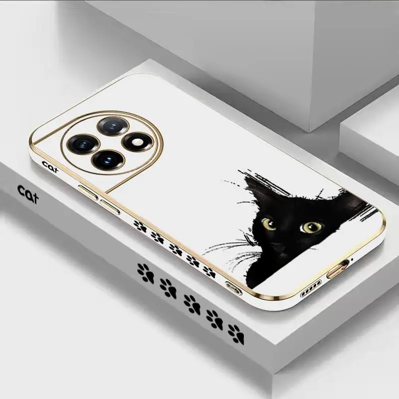 Cold Black Cat Luxury Plating Phone Case For Oneplus 11 11R 10 Pro 10R 10T 9R 9RT 9 8T 8 8 Pro Cover
Cold Black Cat Luxury Plating Phone Case For Oneplus 11 11R 10 Pro 10R 10T 9R 9RT 9 8T 8 8 Pro Cover