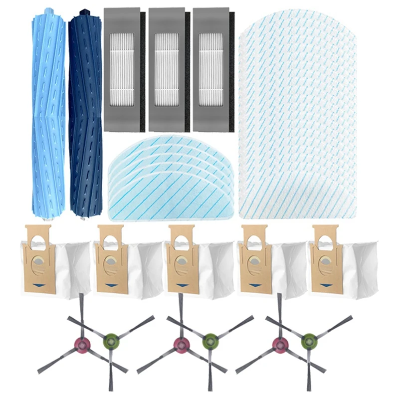 For ECOVACS Deebot T9 AIVI Accessory Rubber Roller Main Brush HEPA Filter Side Brush Mop Cloth Dust Bag 
For ECOVACS Deebot T9 AIVI Accessory Rubber Roller Main Brush HEPA Filter Side Brush Mop Cloth Dust Bag