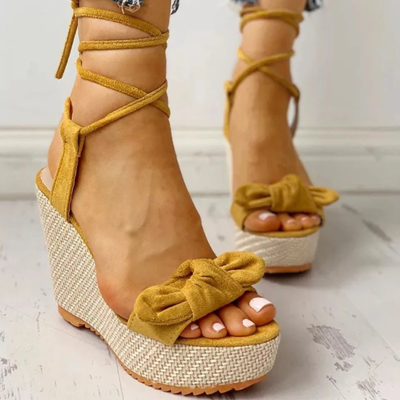 Wedge Sandals Fish Mouth Bow Ankle Strap Women's Shoes Summer Sweet Comfortable Platform Slippers Sandalias De Cuna Para Mujer
Wedge Sandals Fish Mouth Bow Ankle Strap Women's Shoes Summer Sweet Comfortable Platform Slippers Sandalias De Cuna Para Mujer