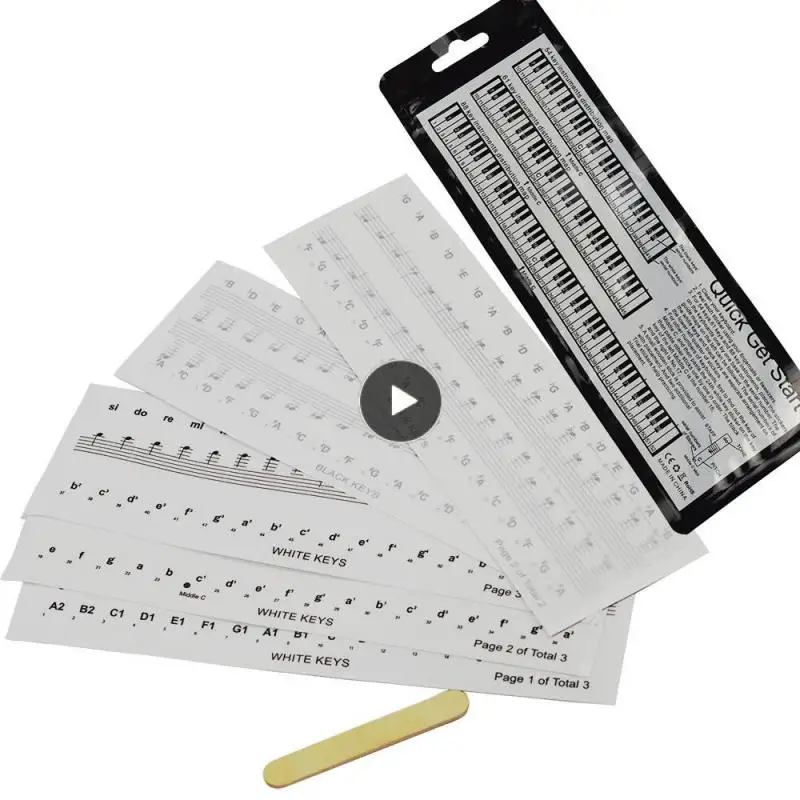 54/61/88 Key Piano Stickers Transparent Piano Keyboard Electronic Note Sticker Accessories Sticker PVC Piano Name Key Stave C0O9
54/61/88 Key Piano Stickers Transparent Piano Keyboard Electronic Note Sticker Accessories Sticker PVC Piano Name Key Stave C0O9