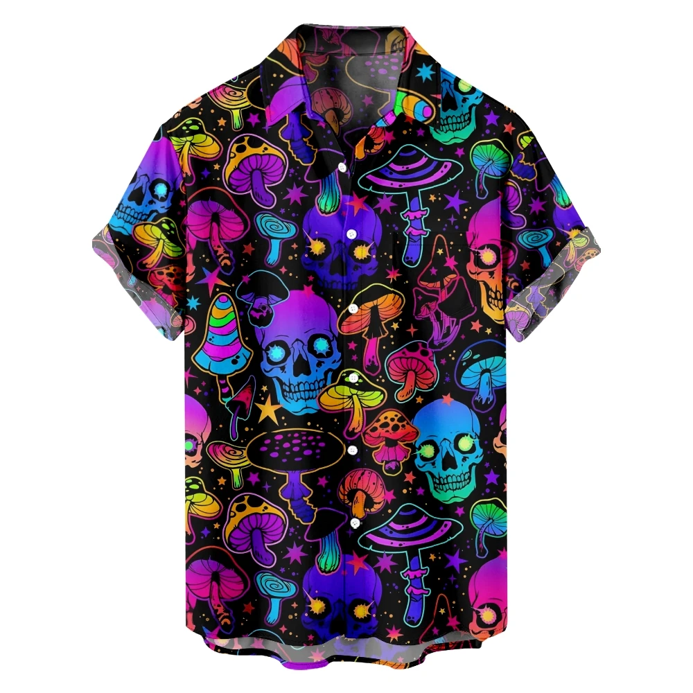 Aloha Shirt Mushroom Skull Print Casual Short Sleeve Button Down Summer Tops Shirt Vintage Breathable
Aloha Shirt Mushroom Skull Print Casual Short Sleeve Button Down Summer Tops Shirt Vintage Breathable