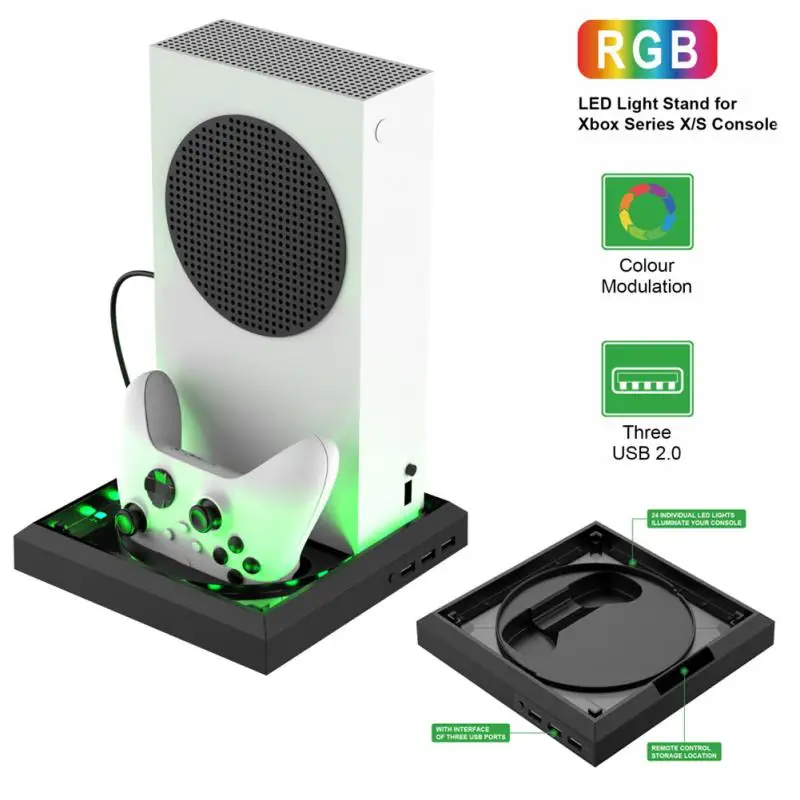 For Xbox Series X/S Vertical Stand Gamepad Charging Dock Games Disc Storage Bracket Game Host Cooling Base For XSX Accessories
For Xbox Series X/S Vertical Stand Gamepad Charging Dock Games Disc Storage Bracket Game Host Cooling Base For XSX Accessories