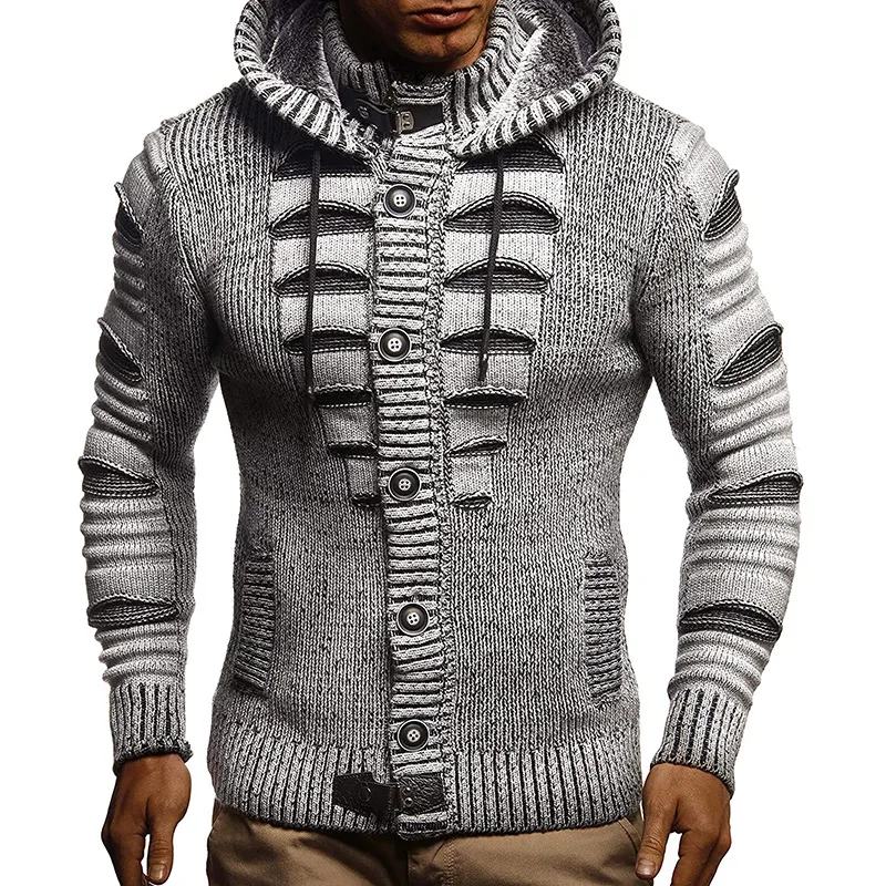 Autumn Men Jacket Knitted Sweater Hooded Male Buttons Cardigan Sweater Pullover Hip Hop Streetwear Loose Knitwear Tops Basic
Autumn Men Jacket Knitted Sweater Hooded Male Buttons Cardigan Sweater Pullover Hip Hop Streetwear Loose Knitwear Tops Basic