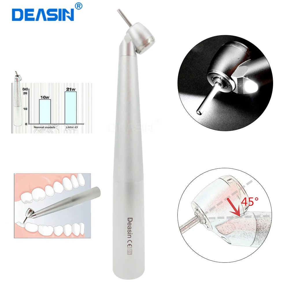 Fiber Optic Air Turbine 45 Degree Mini Head Dental Handpiece High Speed Ceramic Bearing Rotors Supply Materials 
Fiber Optic Air Turbine 45 Degree Mini Head Dental Handpiece High Speed Ceramic Bearing Rotors Supply Materials