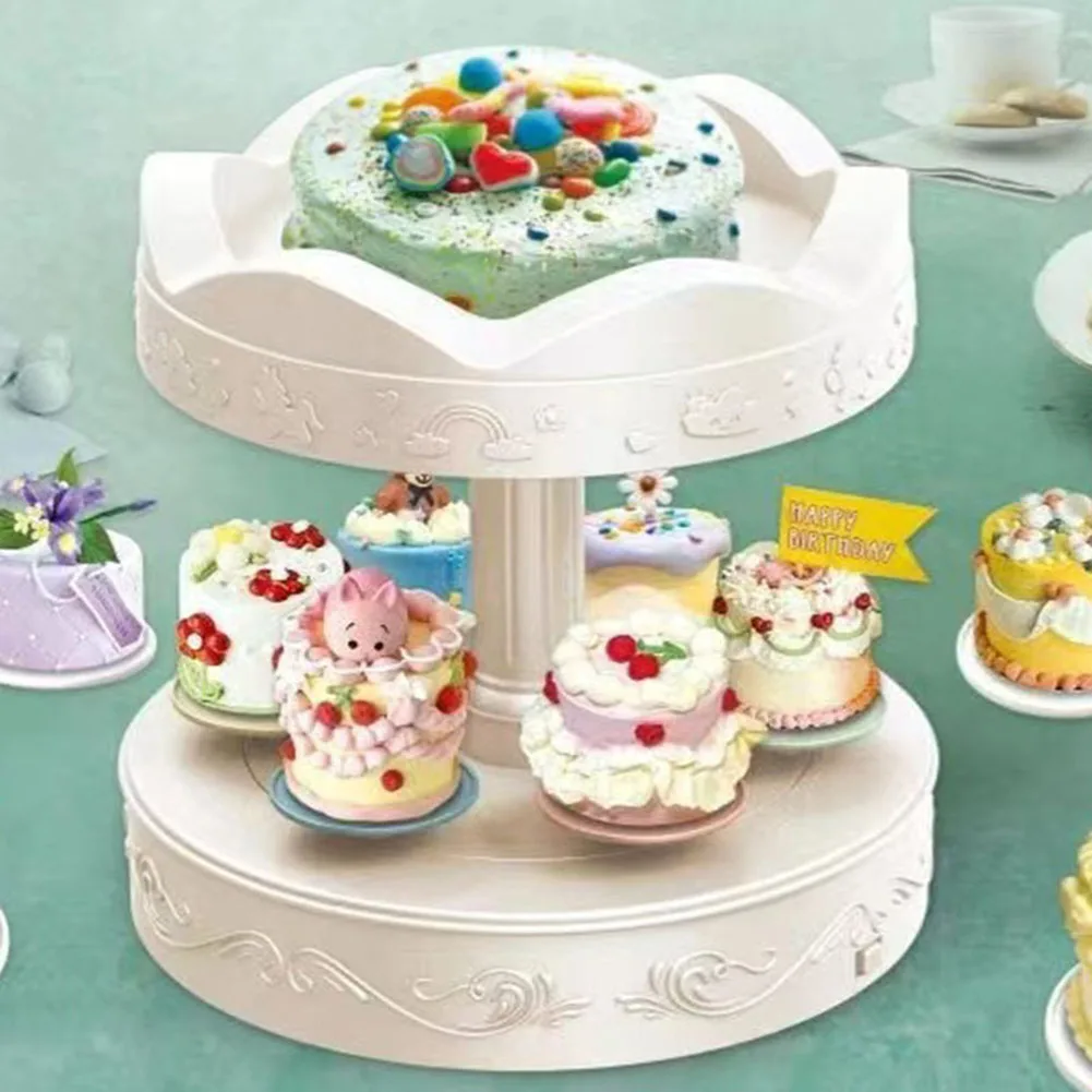 2 Tiers Auto Rotating Cake Stand 6PC Cupcake Plates Dessert Display Centerpiece Party Decoration Battery Operated (not Included)
2 Tiers Auto Rotating Cake Stand 6PC Cupcake Plates Dessert Display Centerpiece Party Decoration Battery Operated (not Included)