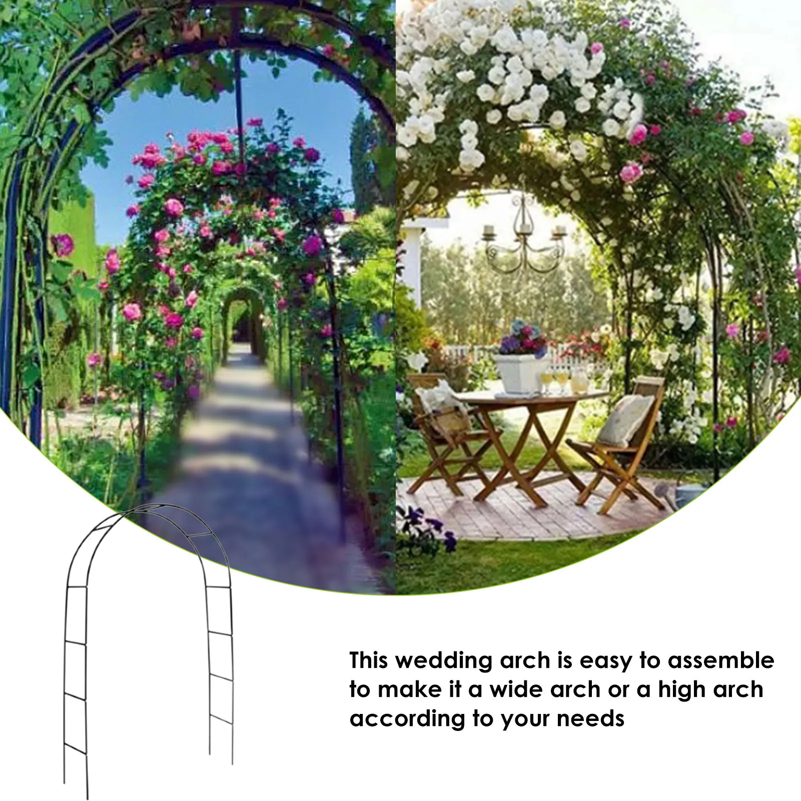 Metal Wedding Arch Garden Climbing Plant Support Trellis Arch Metal Arch Outdoor Arch Wedding Flower Stand
Metal Wedding Arch Garden Climbing Plant Support Trellis Arch Metal Arch Outdoor Arch Wedding Flower Stand