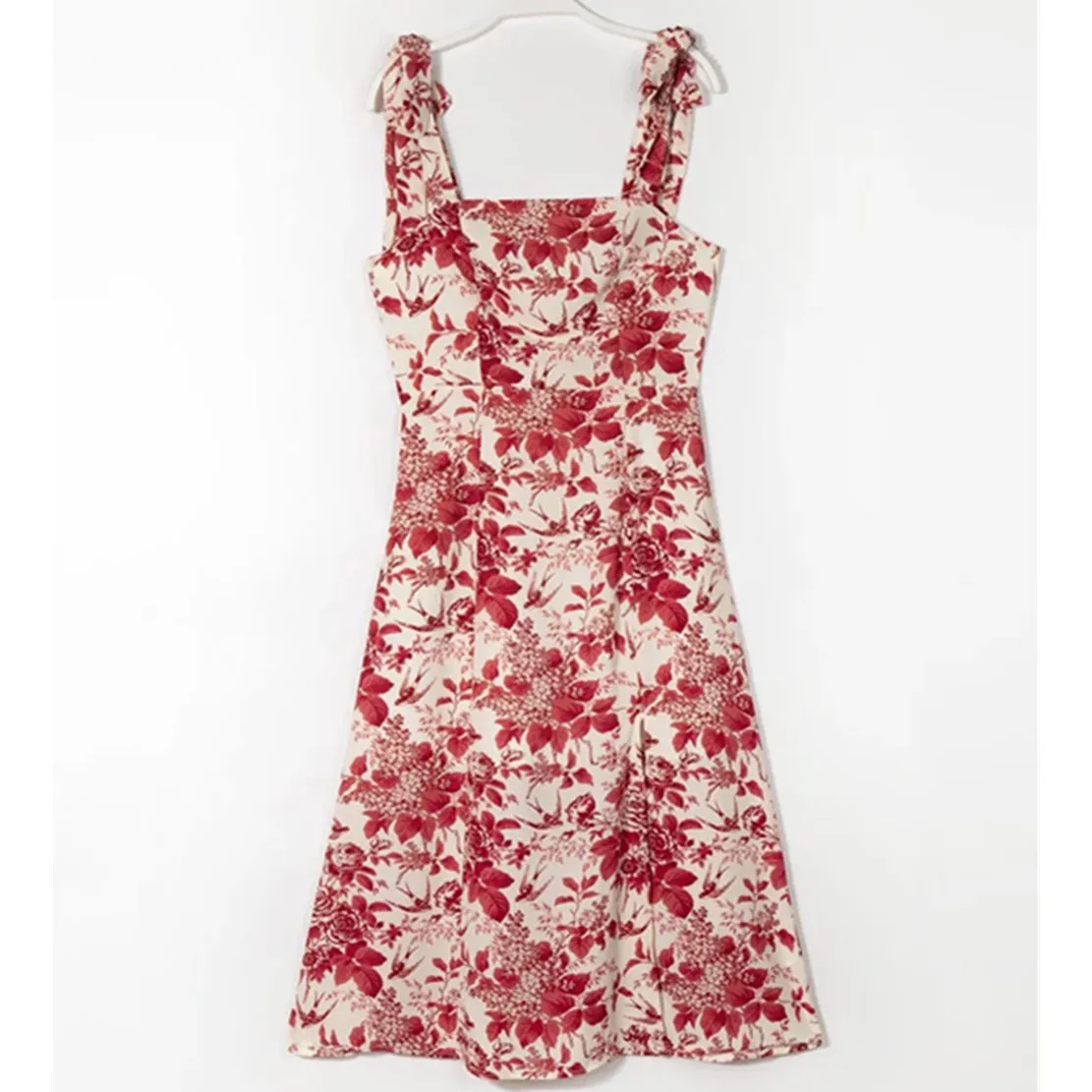 Withered Summer Dress Women French Style Red Floral Print Fashion Elegant Forking Sexy Tank Dress Women
Withered Summer Dress Women French Style Red Floral Print Fashion Elegant Forking Sexy Tank Dress Women