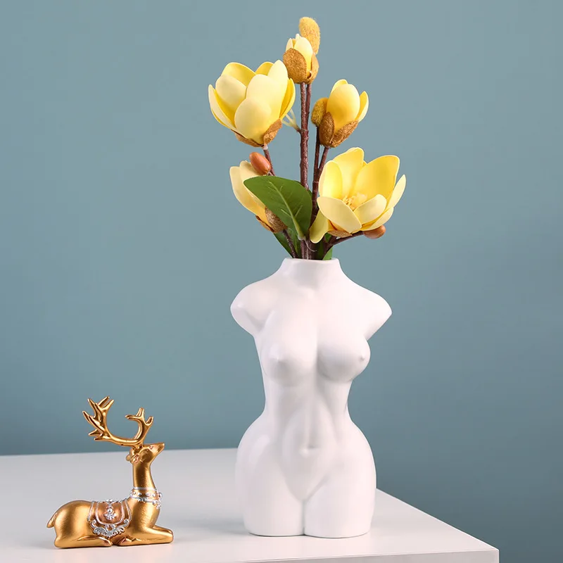 Ins wind home ceramic vase living room decoration crafts ornaments simulation of human body art flower wholesale
Ins wind home ceramic vase living room decoration crafts ornaments simulation of human body art flower wholesale