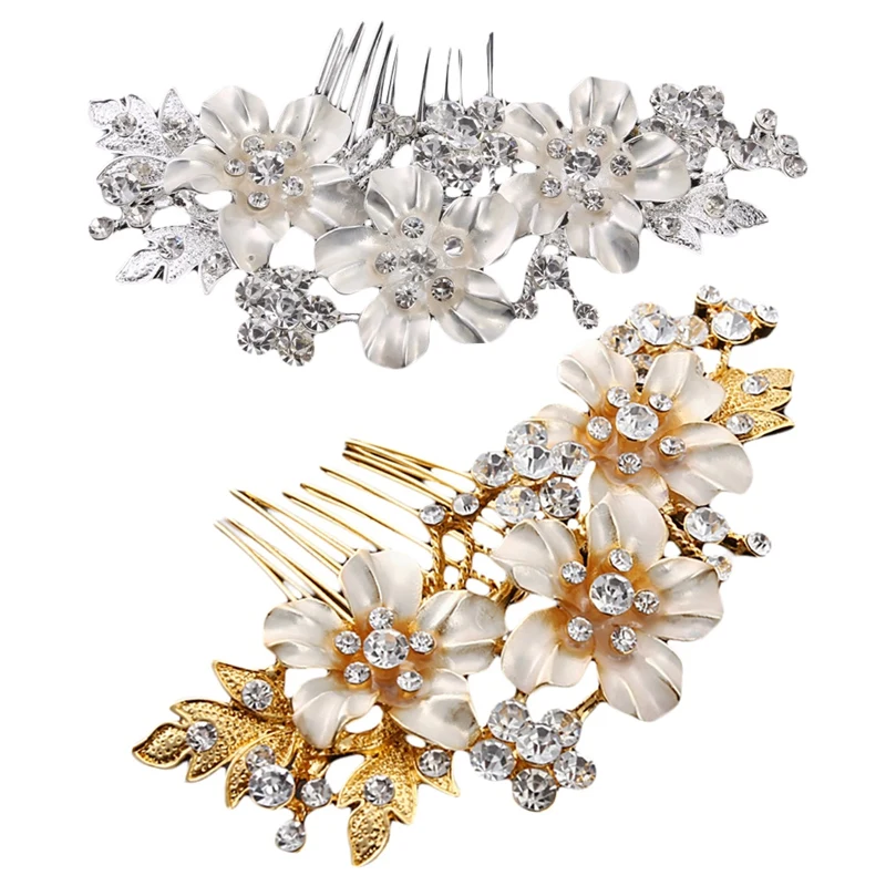 2 Pcs Wedding Bridal Hair Combs Vintage Imitation Crystal Hairpins Prom Jewelry Gold Silver Flower Pattern Hair Accessories Pins
2 Pcs Wedding Bridal Hair Combs Vintage Imitation Crystal Hairpins Prom Jewelry Gold Silver Flower Pattern Hair Accessories Pins