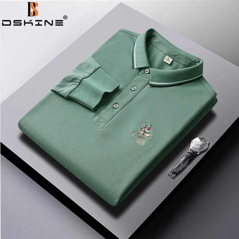 Mens Spring New Polo Long Sleeves Solid Color Business Casual Fashion Polo Cotton Breathable Embroidery Men High Quality Polo
Mens Spring New Polo Long Sleeves Solid Color Business Casual Fashion Polo Cotton Breathable Embroidery Men High Quality Polo