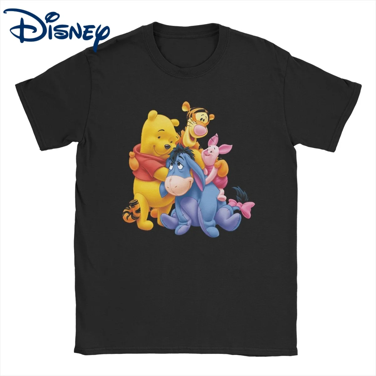 Мужские и женские футболки с изображением пуха и медведя, 100% хлопок 
Мужские и женские футболки с изображением пуха и медведя, 100% хлопок