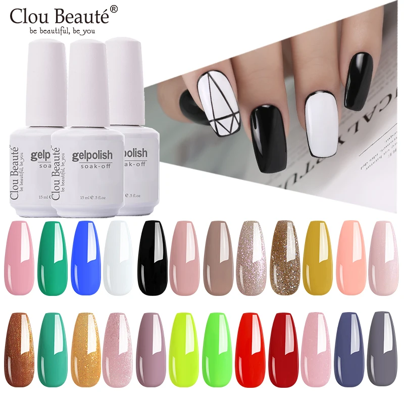Clou Beaute 15ml Nail Gel Polish Base Top Coat Vernis Semi Permanent UV Lakiery Hybrydowe Glitter Gel Polish Nails Art Gel Glue
Clou Beaute 15ml Nail Gel Polish Base Top Coat Vernis Semi Permanent UV Lakiery Hybrydowe Glitter Gel Polish Nails Art Gel Glue