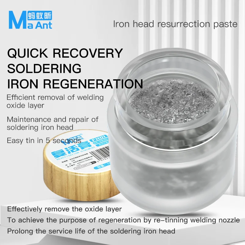 MaAnt Solder Tip Refresher Cream Clean Electrical Solder Head Weld Fluxes Tip Refresher Tin
MaAnt Solder Tip Refresher Cream Clean Electrical Solder Head Weld Fluxes Tip Refresher Tin