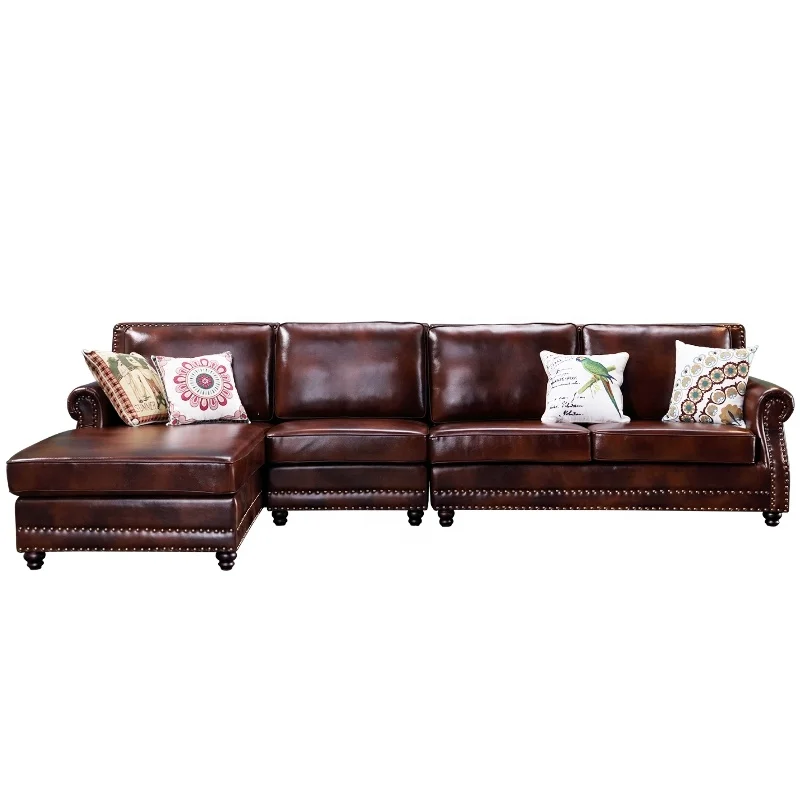 Retro American Style Chesterfield Sofa solid wood frame and luxury leather skin modern Hot Sale sofa
Retro American Style Chesterfield Sofa solid wood frame and luxury leather skin modern Hot Sale sofa
