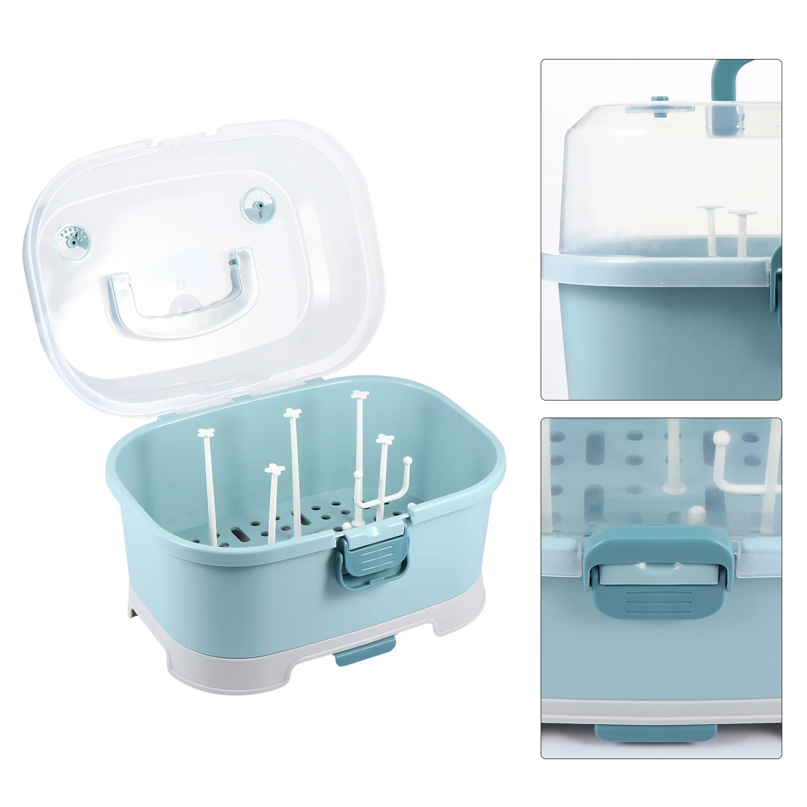 

Storage Box Baby Bottle Organizer Drying Holder Drainer Rack Bottles Countertop Dryer Nursing Sterilizer Feeding Dinnerware