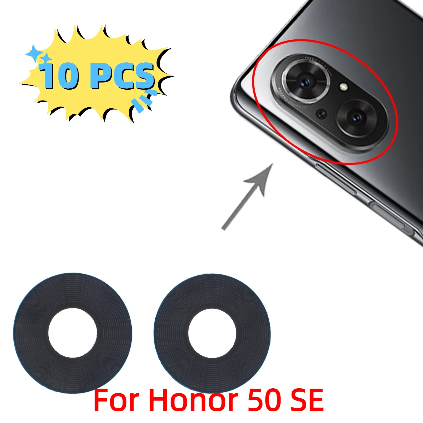 For Honor 50 SE/Nova 8/Honor 50/50 Pro/P50 Pro/Nova 9/Nova 9 Pro/Honor Magic4 10 PCS Back Camera Lens
For Honor 50 SE/Nova 8/Honor 50/50 Pro/P50 Pro/Nova 9/Nova 9 Pro/Honor Magic4 10 PCS Back Camera Lens