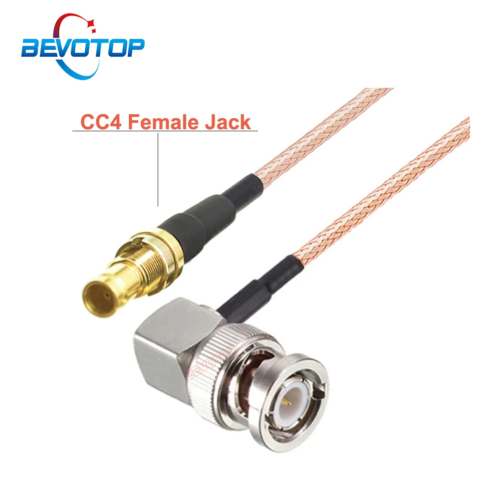 

Right Angle BNC Male 90° Plug to CC4 Female DIN 1.0/2.3 Mini BNC Jack 75 Ohm RG179 Pigtail HD SDI Cable RF Coax Extension Jumper