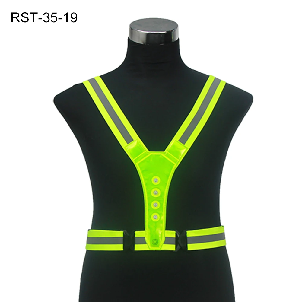 Elastic LED Cycling Vest Adjustable Visibility Reflective Vest Gear Stripes Night Sports Safety Cycling Reflective Belt Riding
Elastic LED Cycling Vest Adjustable Visibility Reflective Vest Gear Stripes Night Sports Safety Cycling Reflective Belt Riding
