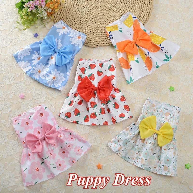 Dog Floral Dress Cute Snap Style Thin Bow Princess Dress Small Fresh Sweet Spring Summer Section Wedding Dresses Dog Skirt XS-XL
Dog Floral Dress Cute Snap Style Thin Bow Princess Dress Small Fresh Sweet Spring Summer Section Wedding Dresses Dog Skirt XS-XL